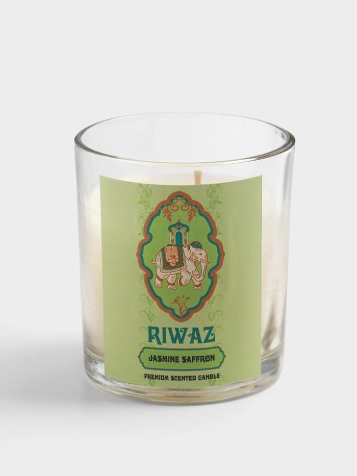 Свеча ароматическая в стекле «Жасмин и Шафран», соевый воск, 120 г