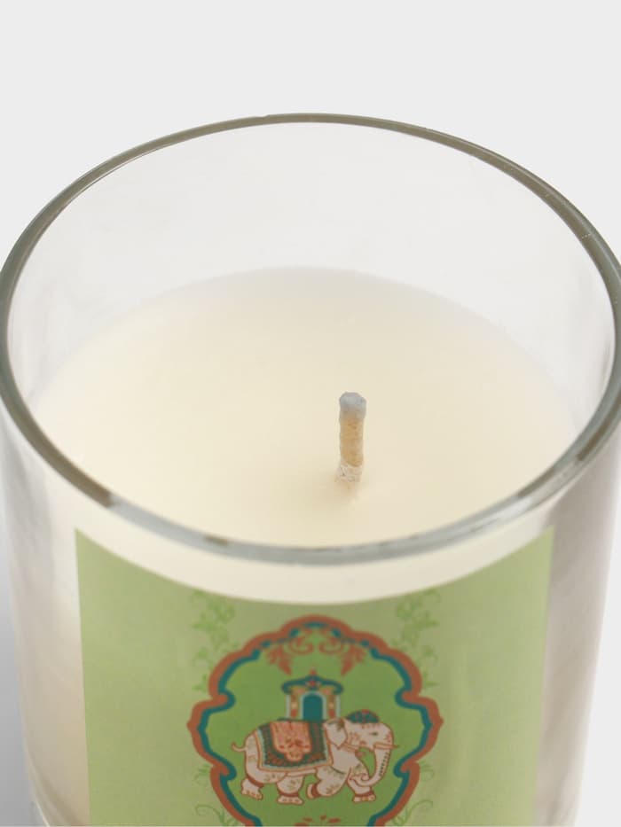 Свеча ароматическая в стекле «Жасмин и Шафран», соевый воск, 120 г