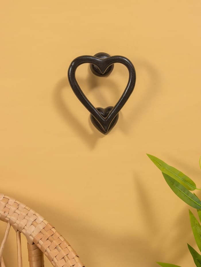 Дверной молоток «Сердце», 12×11 см