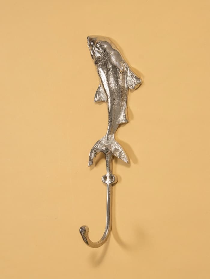 Крючок настенный «Рыба», 9×6.5×28 см, алюминий