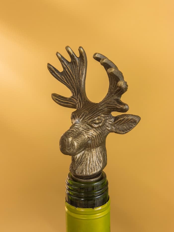 Пробка для бутылок «Лось», 7.3×5.3×15.5 см, алюминий