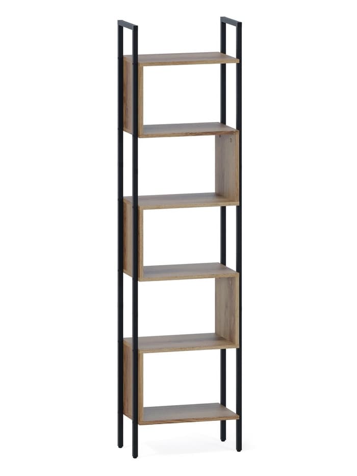 Стеллаж напольный открытый «СТ401», с полками, 486×296×1850 мм, цвет дуб делано