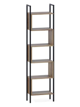 Стеллаж напольный открытый «СТ401», с полками, 486×296×1850 мм, цвет дуб делано