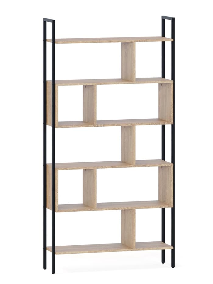 Стеллаж напольный открытый «СТ403», с полками, 940×296×1850 мм, цвет дуб сонома