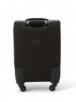 Чемодан на колёсах маленький 45 л (S), на молнии, с увеличением, кодовый замок, 4 колеса, чёрный