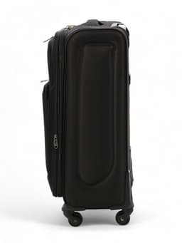 Чемодан на колёсах средний 72 л (M), на молнии, с увеличением, кодовый замок, 4 колеса, чёрный