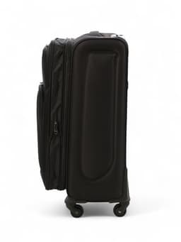 Чемодан на колёсах средний 72 л (M), на молнии, с увеличением, кодовый замок, 4 колеса, чёрный