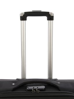 Чемодан на колёсах средний 72 л (M), на молнии, с увеличением, кодовый замок, 4 колеса, чёрный