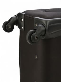 Чемодан на колёсах средний 72 л (M), на молнии, с увеличением, кодовый замок, 4 колеса, чёрный