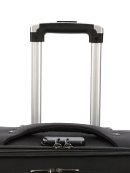 Чемодан на колёсах большой 97 л (L), на молнии, с увеличением, кодовый замок, 4 колеса, чёрный