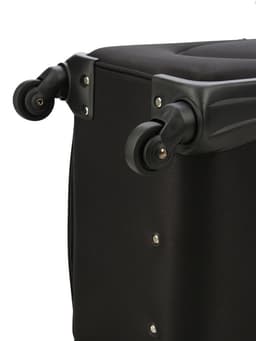 Чемодан на колёсах большой 97 л (L), на молнии, с увеличением, кодовый замок, 4 колеса, чёрный