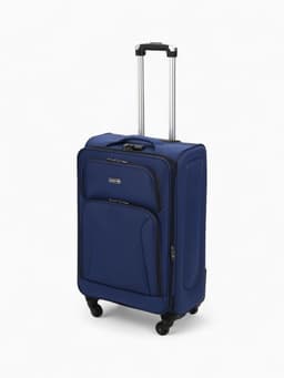 Чемодан на колёсах средний 72 л (M), на молнии, кодовый замок, 4 колеса, синий