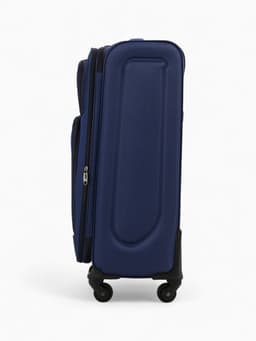 Чемодан на колёсах средний 72 л (M), на молнии, кодовый замок, 4 колеса, синий