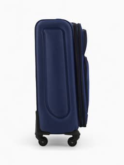 Чемодан на колёсах средний 72 л (M), на молнии, кодовый замок, 4 колеса, синий