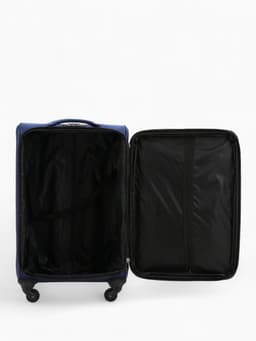 Чемодан на колёсах средний 72 л (M), на молнии, кодовый замок, 4 колеса, синий