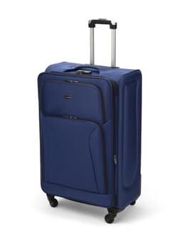 Чемодан на колёсах большой 97 л (L), на молнии, кодовый замок, 4 колеса, синий