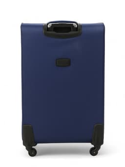 Чемодан на колёсах большой 97 л (L), на молнии, кодовый замок, 4 колеса, синий