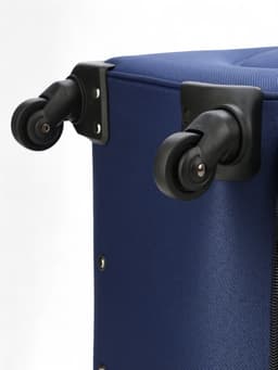 Чемодан на колёсах большой 97 л (L), на молнии, кодовый замок, 4 колеса, синий