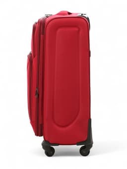 Чемодан на колёсах средний 72 л (M), на молнии, с увеличением, кодовый замок, 4 колеса, красный