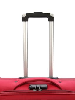 Чемодан на колёсах средний 72 л (M), на молнии, с увеличением, кодовый замок, 4 колеса, красный