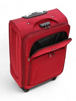 Чемодан на колёсах средний 72 л (M), на молнии, с увеличением, кодовый замок, 4 колеса, красный