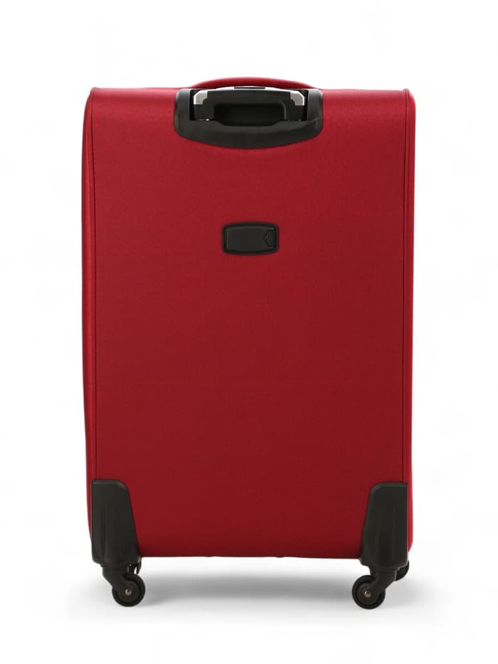 Чемодан на колёсах большой 97 л (L), на молнии, с увеличением, кодовый замок, 4 колеса, красный