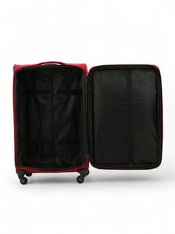 Чемодан на колёсах большой 97 л (L), на молнии, с увеличением, кодовый замок, 4 колеса, красный