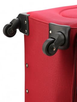 Чемодан на колёсах большой 97 л (L), на молнии, с увеличением, кодовый замок, 4 колеса, красный