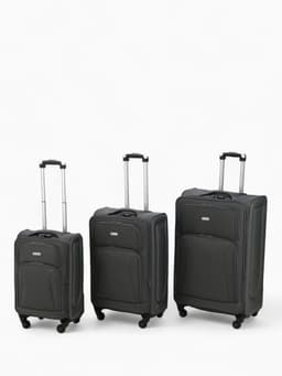 Чемодан на колёсах большой 97 л (L), на молнии, с увеличением, кодовый замок, 4 колеса, серый