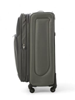 Чемодан на колёсах большой 97 л (L), на молнии, с увеличением, кодовый замок, 4 колеса, серый