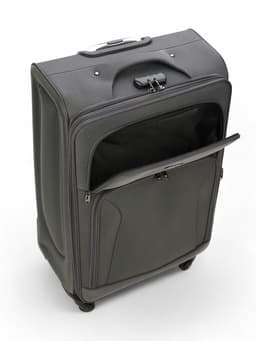 Чемодан на колёсах большой 97 л (L), на молнии, с увеличением, кодовый замок, 4 колеса, серый