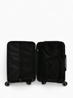 Чемодан на колёсах маленький 44 л (S), на молнии, кодовый замок, 4 колеса, зелёный