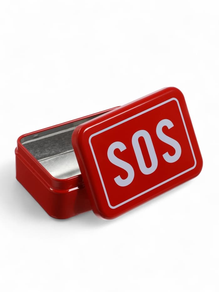 Коробка для выживания SOS, 9.3×6.5×3.2 см