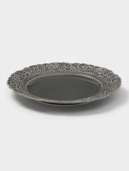 Тарелка обеденная WY Floral Laceware, d=25 см, фарфор, серая