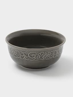 Салатник WY Floral Laceware, 700 мл, d=15 см, фарфор, серая
