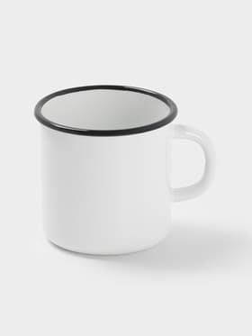 Кружка эмалированная, 400 мл, белая