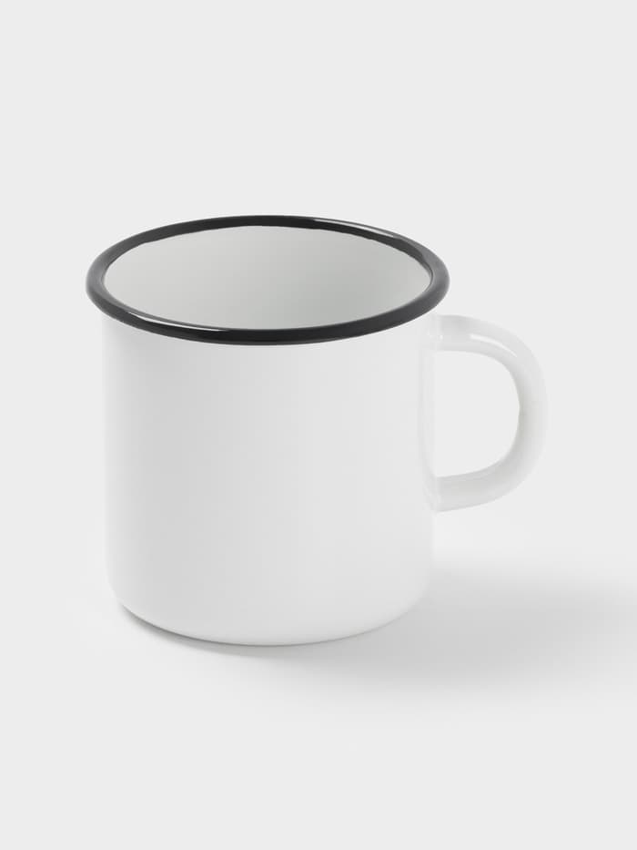 Кружка эмалированная, 400 мл, белая