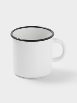 Кружка эмалированная, 400 мл, белая