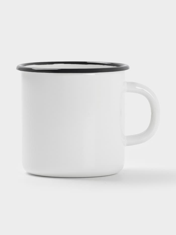 Кружка эмалированная, 400 мл, белая