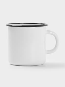 Кружка эмалированная, 400 мл, белая