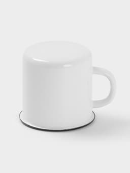 Кружка эмалированная, 400 мл, белая