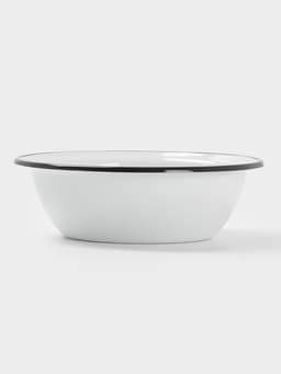 Миска эмалированная, 1 л, белая