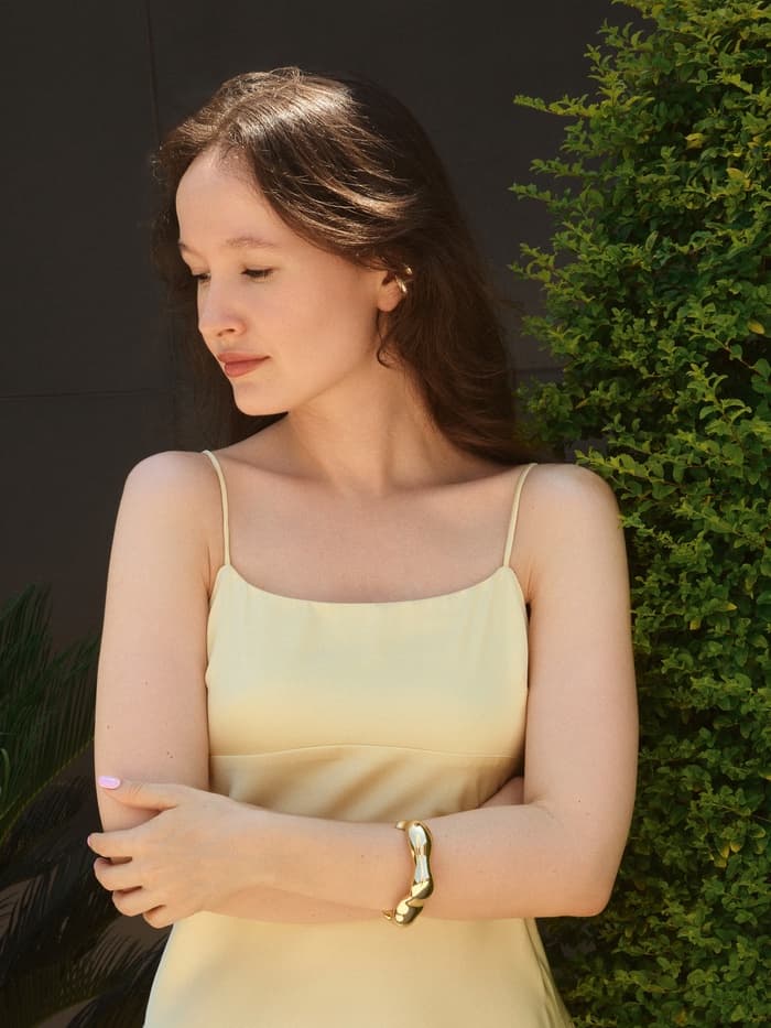 Набор серьга и каффы «Бублики», набор 4 шт. цвет золото