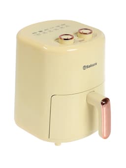 Аэрогриль Sakura SA-7677W, 4 л, 1200 Вт, механическое управление, таймер, от 80 до 200º С, бежевый