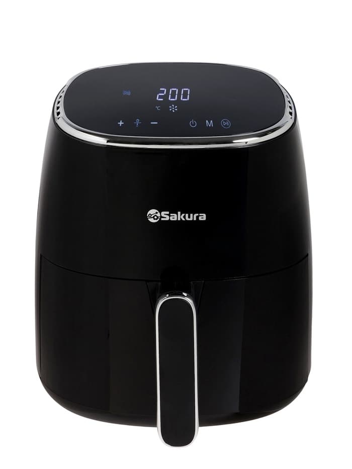 Аэрогриль Sakura SA-7684BK, 5 л, 1500 Вт, 8 программ, сенсорное управление, таймер, чёрный