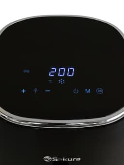 Аэрогриль Sakura SA-7684BK, 5 л, 1500 Вт, 8 программ, сенсорное управление, таймер, чёрный