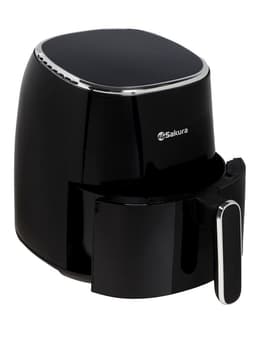 Аэрогриль Sakura SA-7684BK, 5 л, 1500 Вт, 8 программ, сенсорное управление, таймер, чёрный