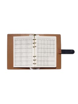 Ежедневник-органайзер, С6, 80 листов, обложка из искусственной кожи, синий