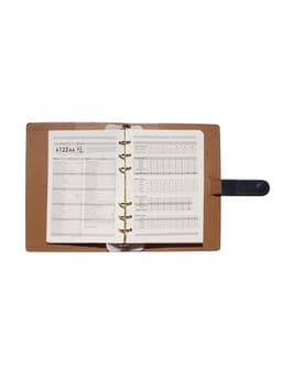 Ежедневник-органайзер, С6, 80 листов, обложка из искусственной кожи, синий