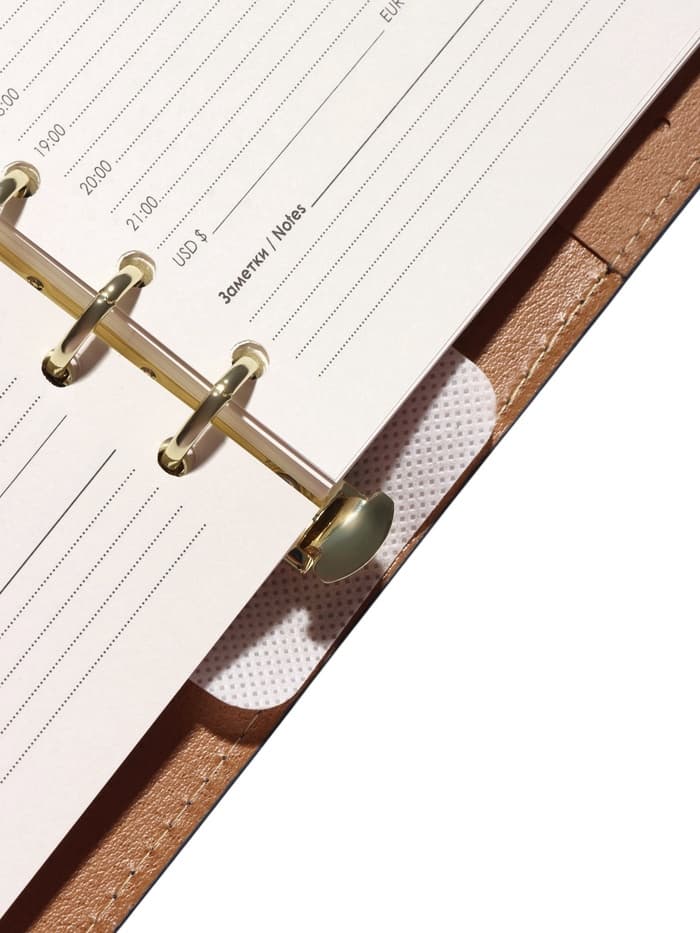 Ежедневник-органайзер, С6, 80 листов, обложка из искусственной кожи, синий